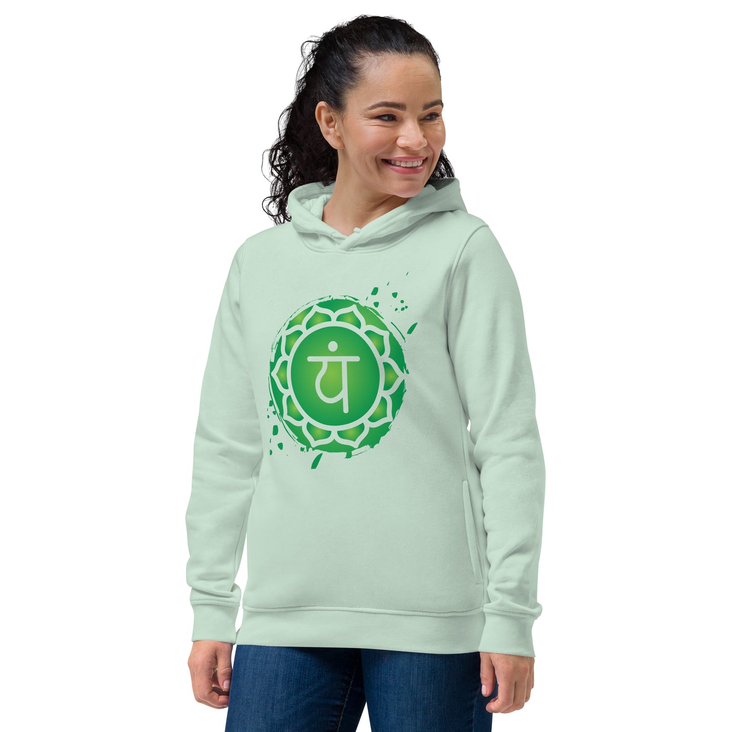 Women's eco fitted hoodie S-2XL |  Anahata chakra