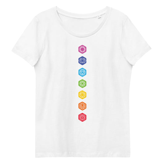 Women's fitted eco tee S-2XL | 7 Chakras
