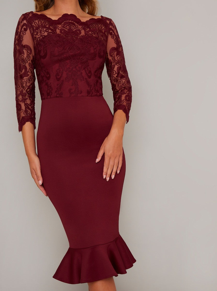 Burgundy Evening Dress