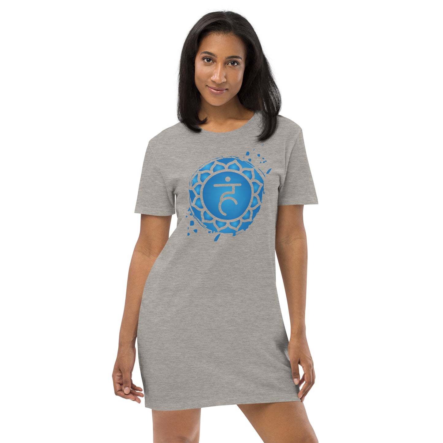 Organic cotton t-shirt dress XS-XL | Vishuddha chakra