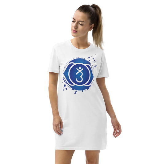 Organic cotton t-shirt dress XS-XL | Ajna chakra