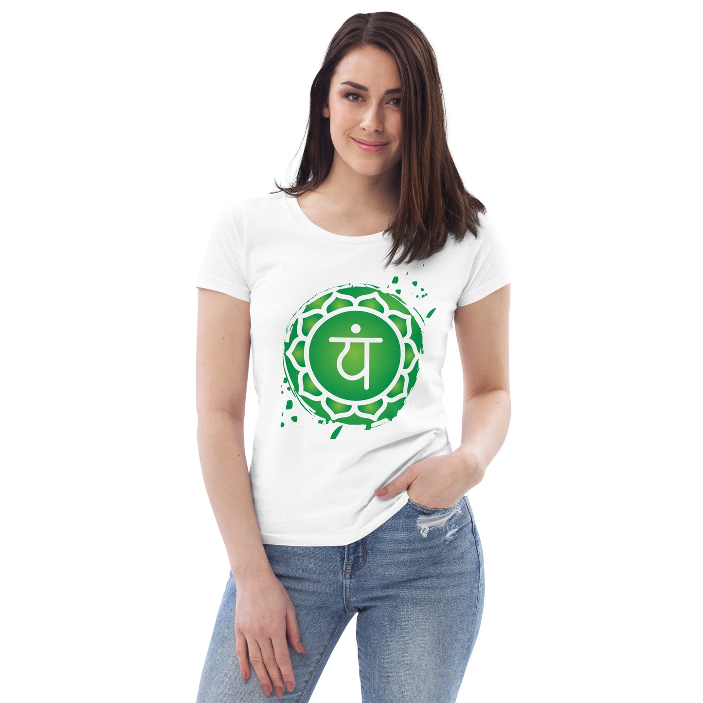 Women's fitted eco tee S-2XL | Anahata chakra
